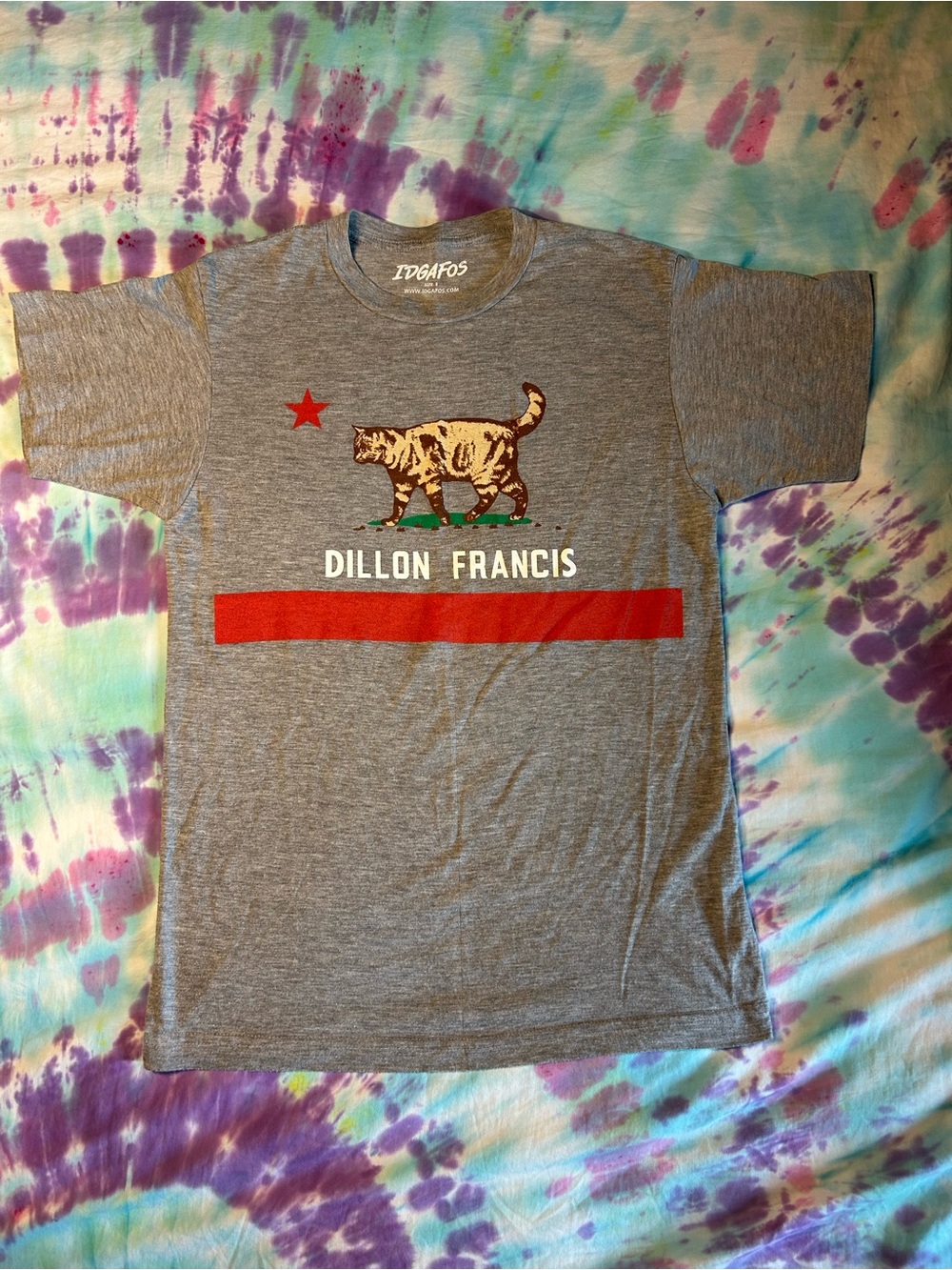 Dillon Francis California Flag Cat shirt, Size small